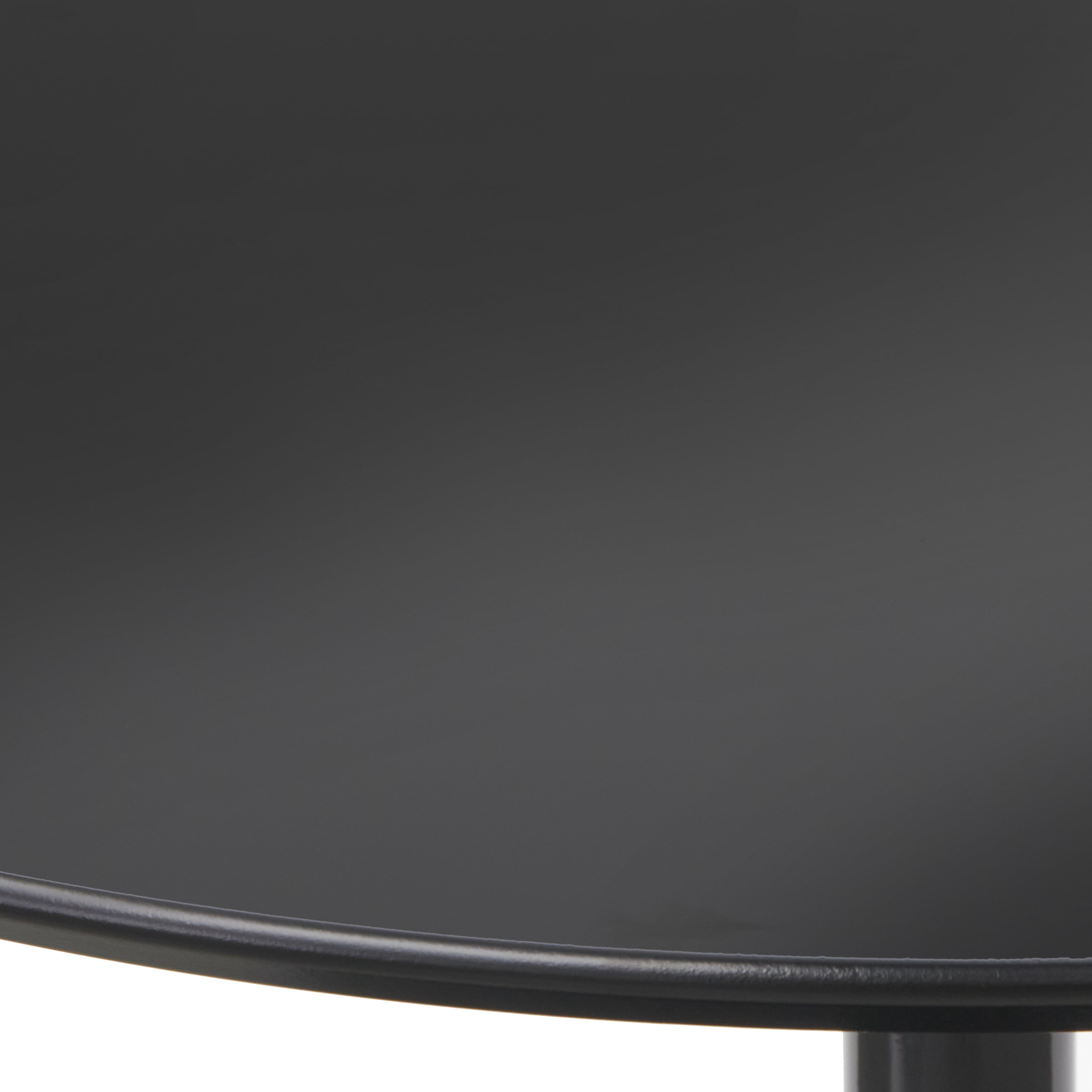 TMS Eldon Round Indoor Metal Pedestal Dining Table, Black