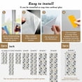 thumbnail image 6 of Blue Gray Spring Floral Privacy Window Film, Decorative Frosted Glass Window Film, Vintage Botanical Reusable Peel and Stick Static Cling for Home Bathroom Office Glass Door 35.4"x78.7", 6 of 8