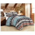 thumbnail image 2 of TiaGOC Sawyer 3-Piece Southwestern Rodeo Comforter Set - Multicolor Blue Brown Beige Clay Printed Washed Microfiber Bedding, Queen, 2 of 6