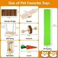 thumbnail image 6 of ZeenArt Hamster Toys Set, Wooden Guinea Pig Toys, Teething Toys Hamster Cage Accessories, 6 of 7