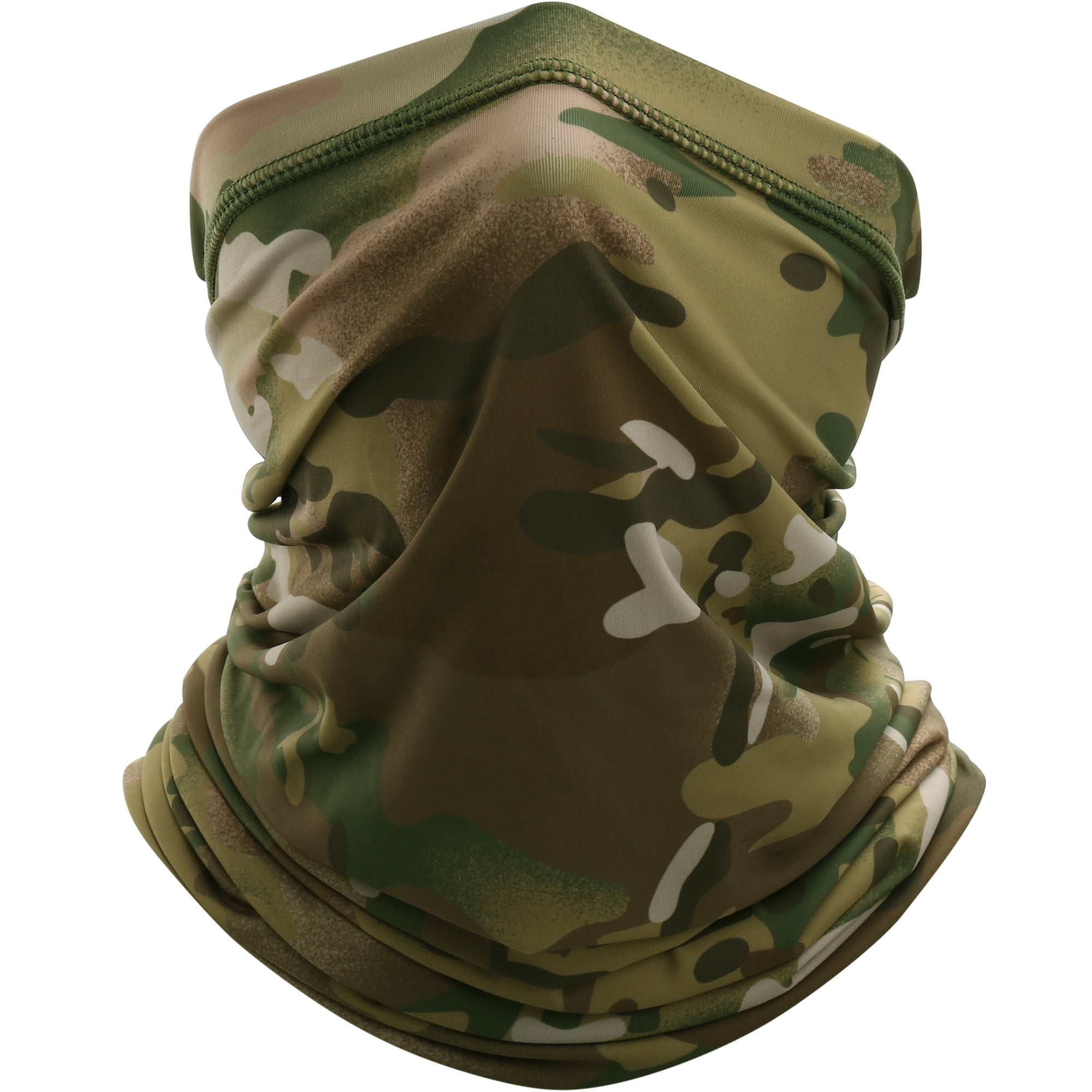 Neck Gaiter Headwear Head Wrap Scarf Mask Neck/ Ear Warmers Headband 6PCS-Camo-A 