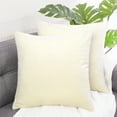 thumbnail image 2 of Unique Bargains Velvet Decorative softCushion Throw Pillow Cover 18" x 18" Beige, 2 of 8