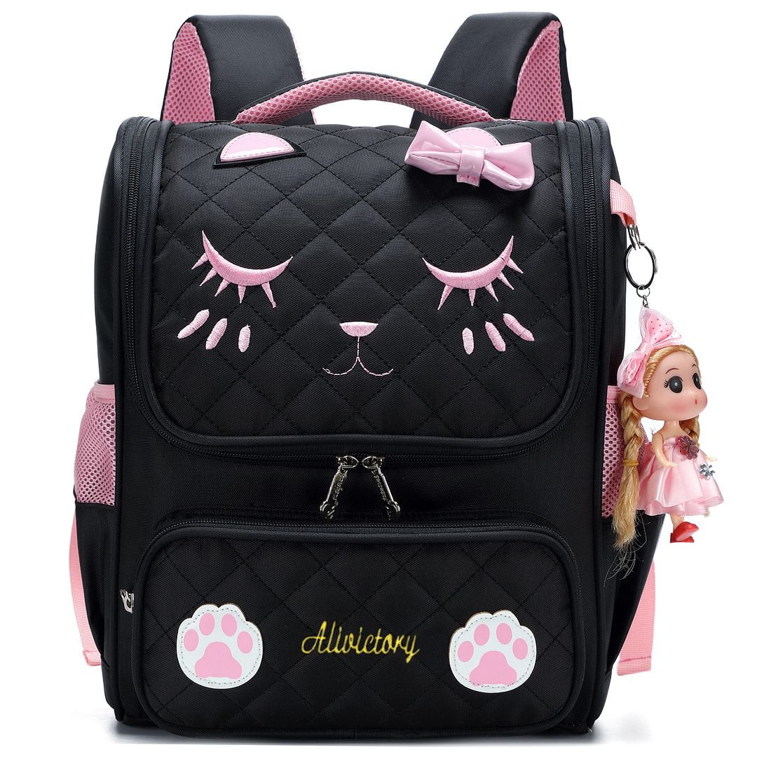  Robhomily Girls Backpack Kids Backpacks for Girls in Preschool  Kindergarten Elementary School,Cute Cat Backpack for Girls 4-8 Lightweight  Kawaii School Backpack 16 inch