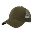 thumbnail image 2 of Army Green Classic Plain Baseball Cap, 22-24'' Adjustable Size Mesh Trucker Hat for Men/Woman, 2 of 5