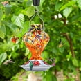 thumbnail image 4 of Hummingbird Feeder, BOLITE Glass Hummingbird Feeders for Outdoors Hanging, with Ant Moat and Five Feeding Ports, 22 Ounces, Leak Proof, Red, Birthday Gifts for Women Men, Gifts for Mom Dad, 4 of 10