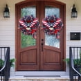thumbnail image 6 of Clearance! 16In Patriotic Front Door Hanging Flag Wreath With Pendant Holiday Decor Entryway Decor for 4th Of July Memorial Day Veterans Day Front Door Porch Wall Mantel Entryway Home Party Decor, 6 of 6