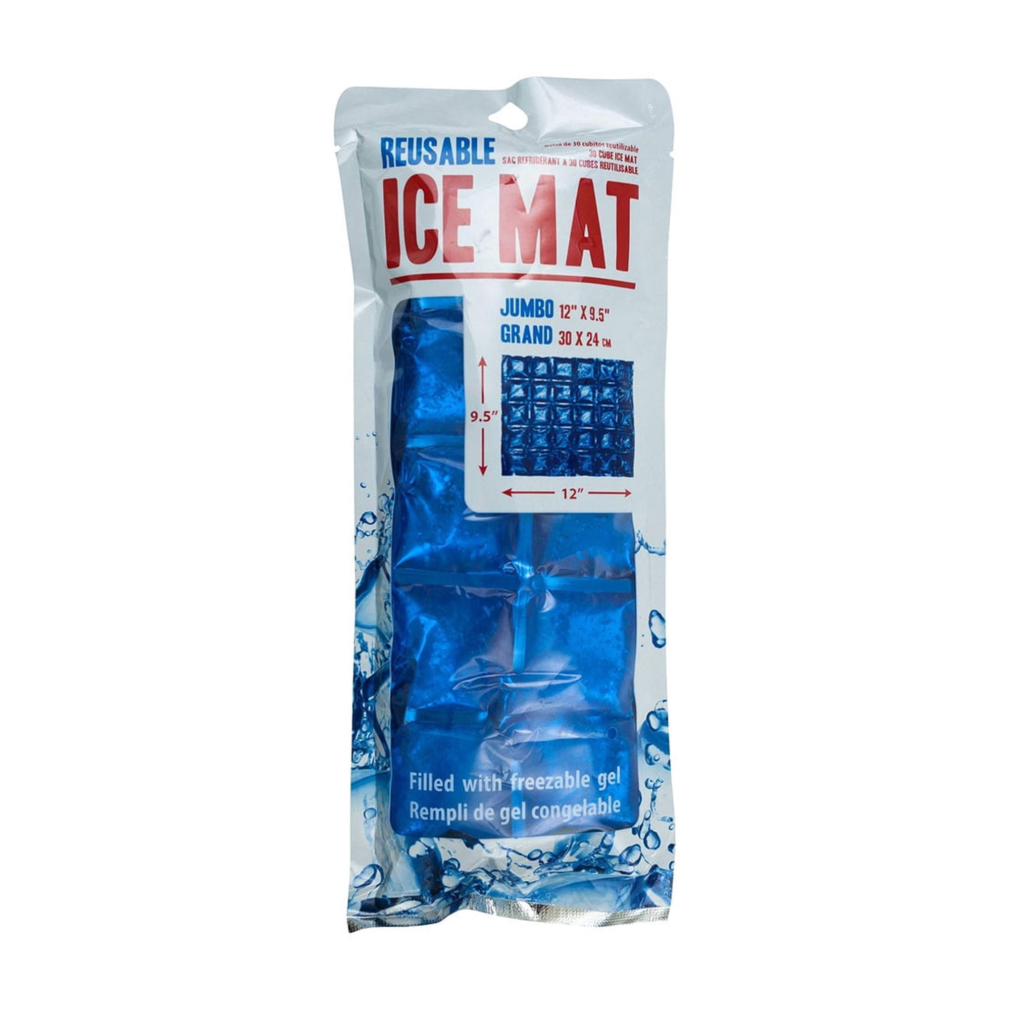 Jacent Flexible Reusable Ice Mat - Jumbo 12 inch x 9.5 inch (Pack of 32)