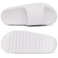 thumbnail image 3 of Litfun Cloud Slide Sandals for Women Men Summer Shower Shoes Soft Pillow Slippers Arch Support Beach Slides, White, 3 of 7