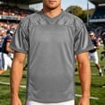 thumbnail image 2 of FRSASU Men's Short Sleeve Shirts V-Neck Mesh Fabric Pullovers Breathable Quick Dry Gym Workout Tops Dark Gray, 2 of 8