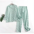 thumbnail image 3 of Pyjama en Flanelle de Coton pour la Maison Imprimé Simple Ample Automne et Hiver Manches Longues Ensemble de Pyjamas pour Femmes tzw, 3 of 6