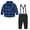 Blue, variant on Fesfesfes Big Boys Clothes Toddler Kids Baby Boys Girl Fashion British Style Lattice Pattern Print Long Sleeves Casual Shirt Overalls Suit