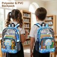 thumbnail image 4 of ZIATUBLES Clear Backpack, Heavy Duty Fabric & PVC Transparent Bookbag with Jellyfish Clownfish Print, Large Capacity See Through Backpack for School College Work Travel Security, 4 of 7
