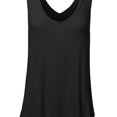 thumbnail image 3 of FashionOutfit Women's Basic Solid Sleeveless V-Neck Plus Size Flowy Tank Top, 3 of 3