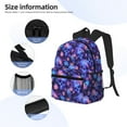 thumbnail image 5 of Picia Skull daisy purple Large Capacity Backpack Classic Style Backpack Casual Backpack Water-Resistant School Work Travel Outdoor Backpack, 5 of 8