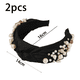 thumbnail image 2 of Diadema para mujer - Diadema con perlas anudadas Accesorios para el cabello Diademas para niñas Diadema antideslizante Moda Linda Diadema con nudo superior Regalos para mujeres Adepaton CPB-DE-LYY733-1, 2 of 5