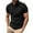 Black, variant on Men's Spring And Autumn Casual Button Down Solid Color Plus Size Shirt Short Sleeve Sleeve Shirt Men's Performance Knit Shirt For Summer