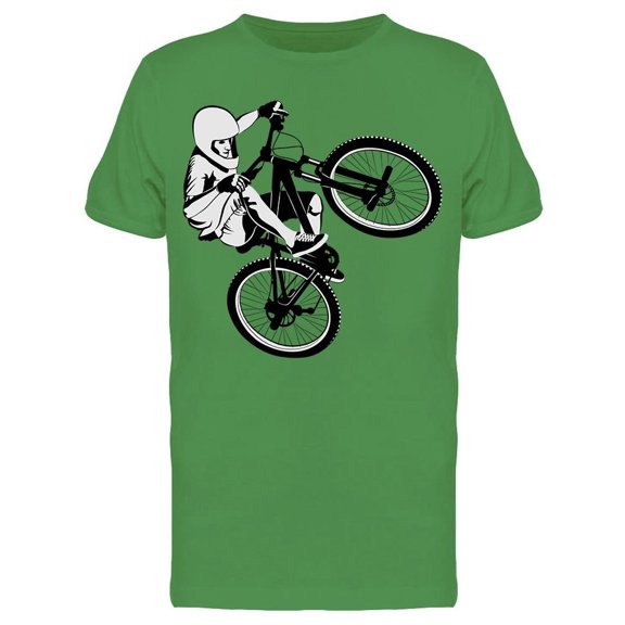 Man Does A Bike Trick Tee Men's -Image by Shutterstock