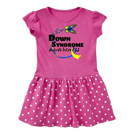

Inktastic Down Syndrome Awareness with Butterfly and Ribbon Gift Baby Girl Dress