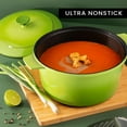 thumbnail image 2 of Granitestone Diamond 5 Quart Dutch Oven Pot with Lid, Ultra Nonstick & Durable Mineral & Diamond Surface, Self-Basting Lid, Metal Utensil Safe, Oven & Dishwasher Safe, 100% PFOA Free, Red, 2 of 9