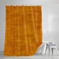 thumbnail image 3 of Vintage Ginger Orange Shower Curtains for Bathroom, Modern Farmhouse Textured Rustic Waterproof Fabric Shower Curtain, Decorative Bathroom Curtain for Bathtub, 72"x84", No Hooks Included, 3 of 9