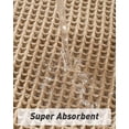 thumbnail image 6 of Thick Waffle Bath Mat Super Absorbent Non Slip Bathroom Rug, Machine Washable Tassel Decor Floor Mat with Rubber Backing, 17x24 Inch, Brown, 6 of 6