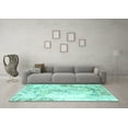 thumbnail image 3 of Ahgly Company Machine Washable Indoor Round Persian Turquoise Blue Traditional Area Rugs, 8' Round, 3 of 4