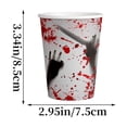 thumbnail image 3 of teapwant Halloween Party : Grim Bloodstain Handprint Paper Cups Your Celebration, 3 of 8
