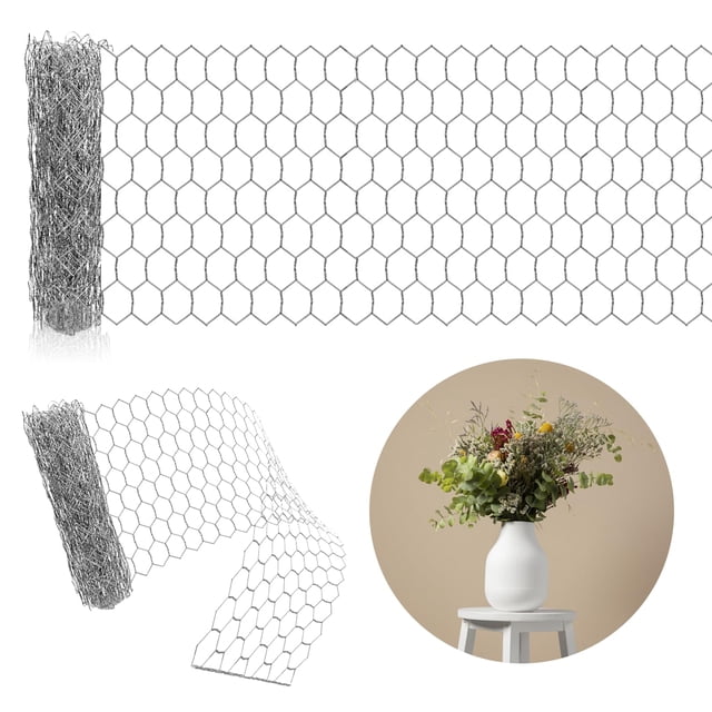 Rollo de Malla Ciclón para Artesanías DIY de 1 m x 1 m Galvanizada para Flores
