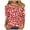 #1Floral Print_Multicolor, variant on Plus Size 3/4 Length Sleeve Tops for Womens 2025 Summer Flower Print Blosues Round Neck Tees Shirts Loose Fitted Tees Shirts Going Out Beach Vacation Clothes