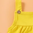 thumbnail image 4 of Zanarzt Baby Romper Cotton Toddler Baby Girl Sleeveless Romper Casual Summer Jumpsuit Cotton Linen Clothes Yellow,3-6 Months, 4 of 6