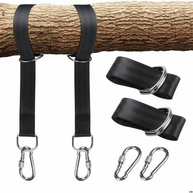 CUITING Tree Swing Straps Kit with Two Stainless Steel Carabiners Suitable for Tire Hanger Porch Outdoor and Baby Swing