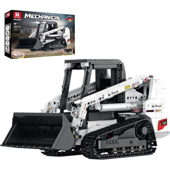 Bobcat Skid Steer Loader Building Block Set,APP Remote RC Control Loader Vehicle Construction Toy with 2.4GHz Multi-Player Mode 22004,