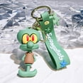 thumbnail image 1 of Kawaii Bob Esponja Patrick Star Calamardo Tentáculos Krabs Boss llavero de dibujos animados lindo bolso colgante accesorios juguetes para niñas regalo, 1 of 4