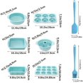 thumbnail image 2 of Set de 8 utensilios de silicona antiadherente para hornear, bandeja de horno, molde de silicona para tartas, bandeja para hornear, molde para donuts, Cepillos, rasquetas, 2 of 4