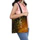 thumbnail image 1 of ABPHQTO Tema musical dorado Varias notas Bolsa de lona Bolsa reutilizable Bolsas de la compra Bolsa de asas 36x41 cm, 1 of 2