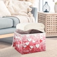 thumbnail image 5 of Pink Heart Gradient Large Storage Bins with Linen Collapsible Lid Storage Box 16.7 x 12.6 x 11.8in, 5 of 7