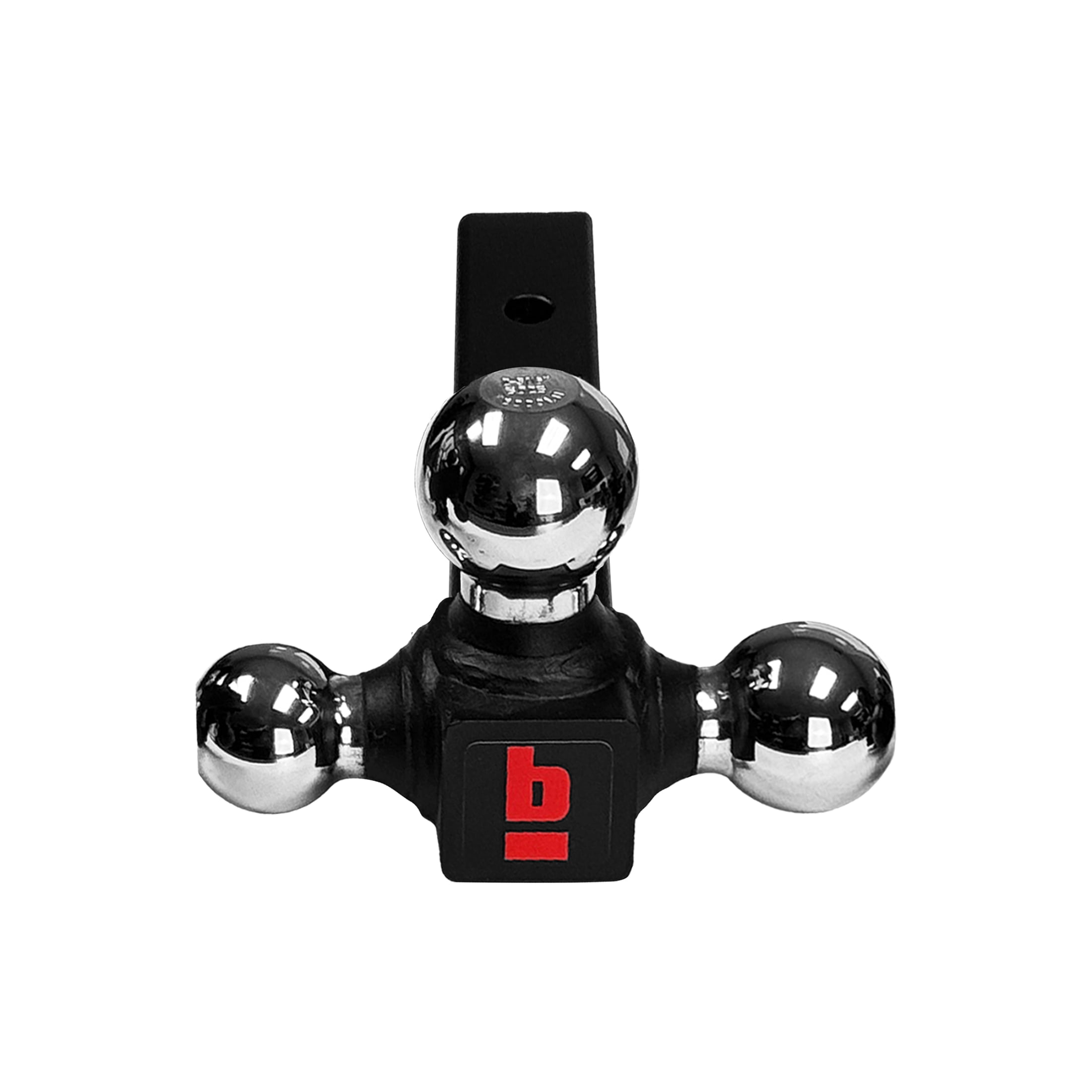 bROK Solid Shank Class III Tri-Ball Mount with Chrome Finished Hitch Balls