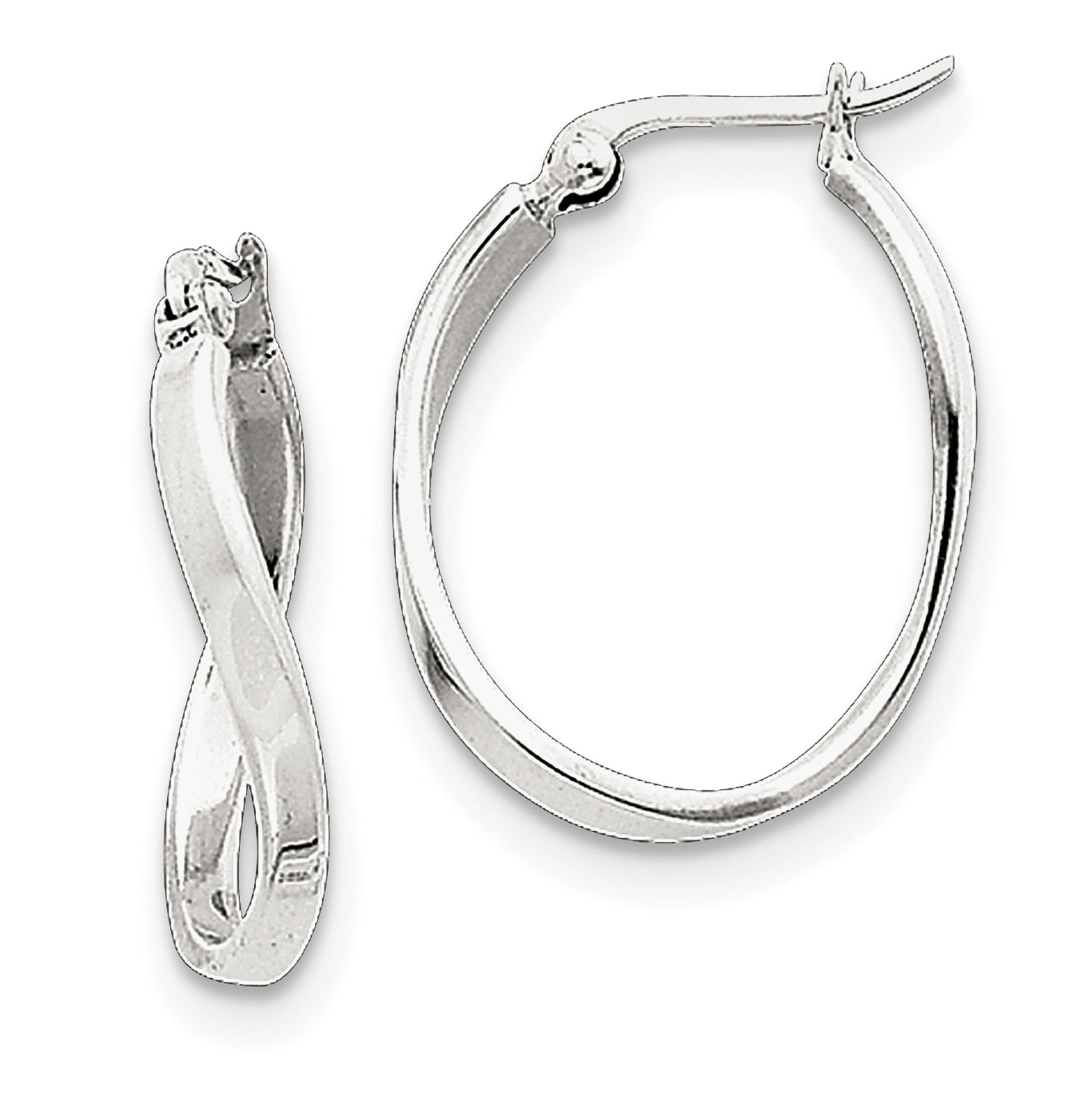 Sterling Silver Twisted Hoop Earrings QE3758 Walmart Canada