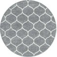 thumbnail image 3 of Unique Loom Trellis Frieze Collection Area Rug - Rounded (6' Round Light Gray/Ivory), 3 of 7