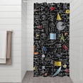 thumbnail image 2 of Math Equations Colorful Doodles Black Pattern Shower Curtain 36"x72" ,Bathroom Decorative Shower Curtains Set with 12 Hooks,Modern Waterproof Washable Shower Curtain, 2 of 6