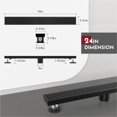 thumbnail image 2 of Webang 24 Inch Linear Shower Drain Rectangular Floor Drain With Accessories Square Hole Pattern Cover Grate Removable Sus304 Stainless Steel Cupc Certified Matte Black, 2 of 4