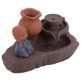 thumbnail image 4 of Incensario de cono de reflujo de alta calidad para momentos de meditación serena Exquisito porta incienso de Buda de cerámica, 4 of 8