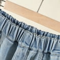thumbnail image 5 of GYRATEDREAM Kids Girls Jeans Casual Denim Pants Elastic Waist Casual Baggy Wide Leg Jeans Micro Boot Pants 5-14 Years, 5 of 9