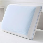 Cooling Gel Memory Foam Pillow, Reversible Ergonomic Design for Hot Sleepers, Pressure Relief and Spine Alignment with Side Back Contouring Support