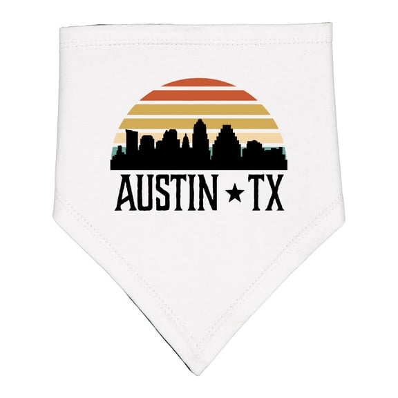 Inktastic Austin Texas Skyline Vintage Baby Bandana Bib