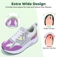 thumbnail image 4 of AOV Extra Wide Toe Box Arch Support Walking Shoes,Orthotic Plantar Fasciitis Tennis Sneaker,Gray&purple,US 9.5, 4 of 8