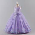 thumbnail image 7 of IBTOM CASTLE Flower Girl Sparkly Sequins Shiny Butterfly Formal Wedding Tulle Dress Junior Pageant First Communion Easter Princess Party Birthday Ball Gown 3T Purple, 7 of 7