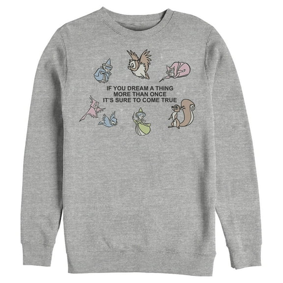 Men's Sleeping Beauty Dream More Than Once Quote  Sweatshirt