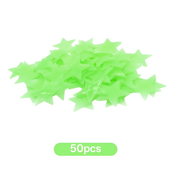 LAMIRO Glow in The Dark Stars Stickers,50pcs 3D Glowing Stars for Kids Bedroom Wall Stickers,Room Decor (Green)