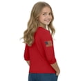 thumbnail image 5 of CCRFTGI American 4th of July Shirts for Children Girls Size 8 3/4 Sleeve Funny 250 anniversary&nbsp;usa flag Summer Cute Tunic Blouses Independence Day Teen Girl Clothes Tshirts Red 11-12 Years, 5 of 5